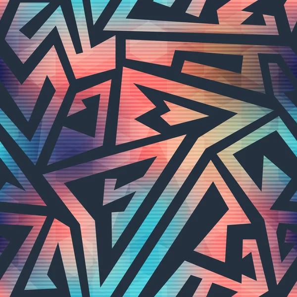 色の幾何学的なシームレス パターン — ストックベクタ