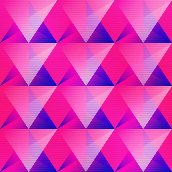 분홍색 삼각형 완벽 한 패턴 — 스톡 벡터