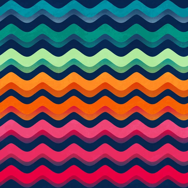 Rainbow color wave seamless pattern — Stock Vector