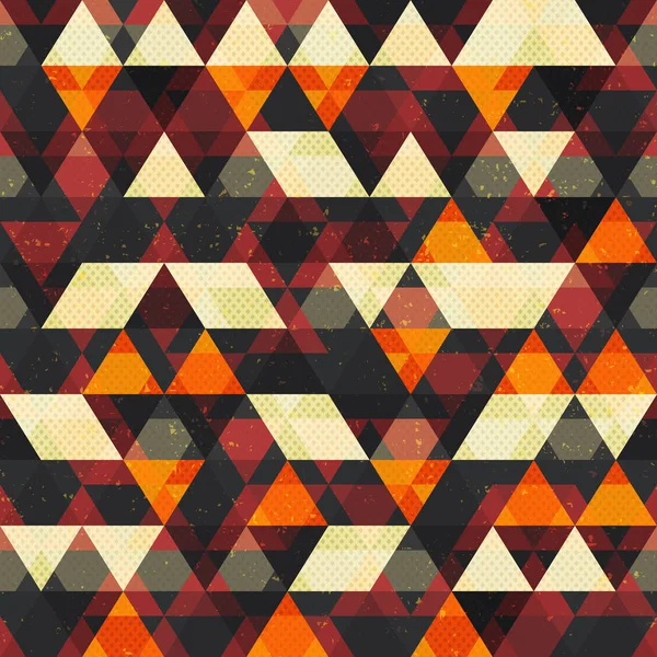 Retro triangel seamless mönster — Stock vektor