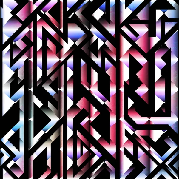 Spektrum Farbe geometrische nahtlose Muster — Stockvektor