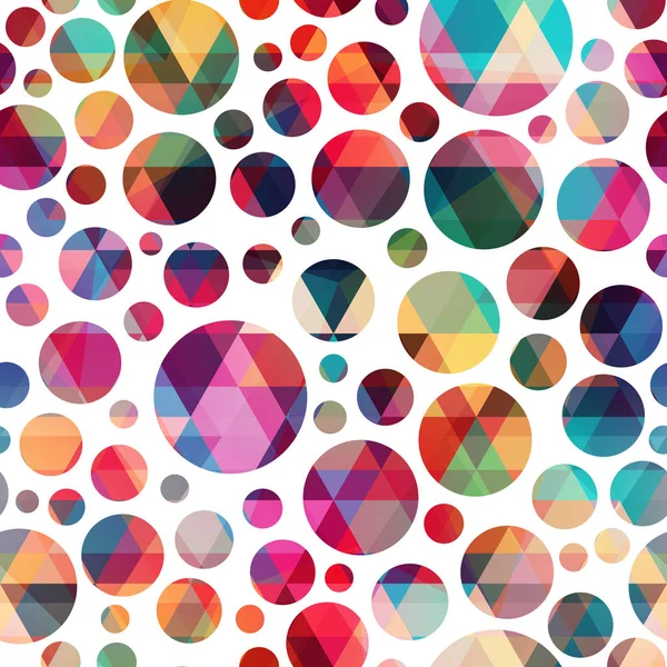 Colored circle seamless pattern — Stock Vector
