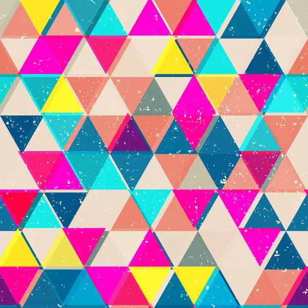 Bright color triangle seamless pattern — Stock Vector