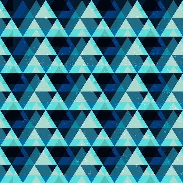 Triangles bleus motif sans couture — Image vectorielle