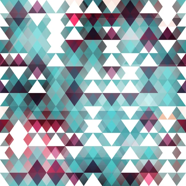 Blauwe driehoek naadloze patroon — Stockvector