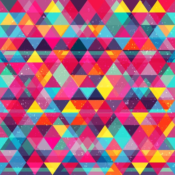 Rainbow color triangles seamless texture — Stock Vector