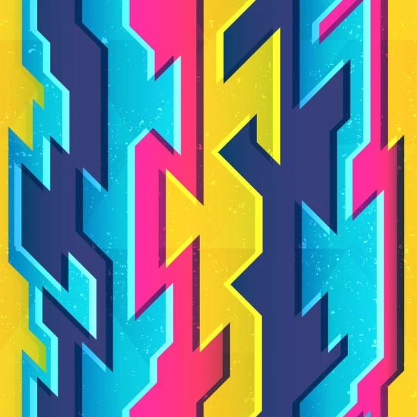 明るい色の幾何学的なシームレス パターン — ストックベクタ