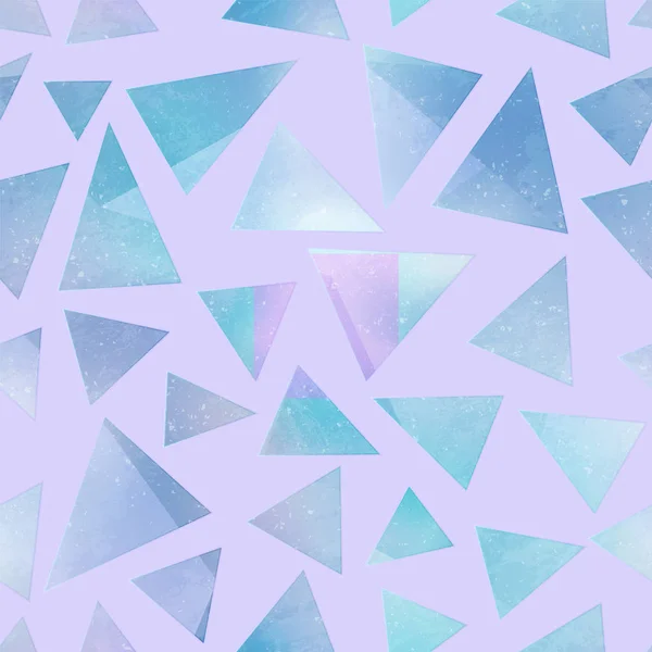 Patrón sin costura triángulo de color púrpura con efecto grunge — Archivo Imágenes Vectoriales