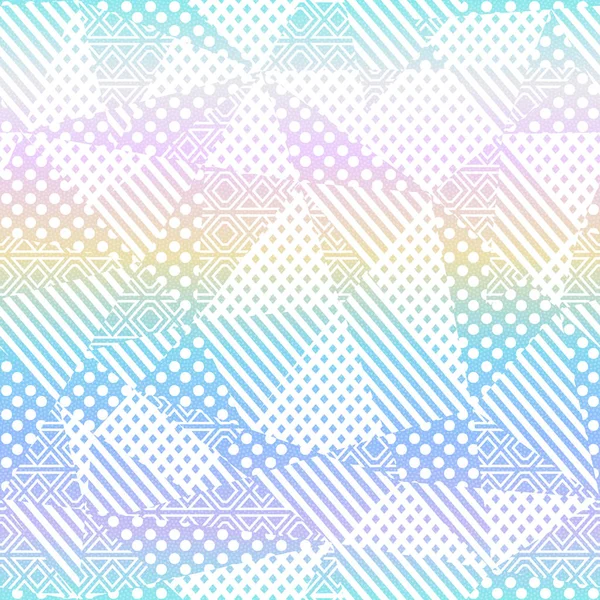 Rainbow fabric seamless pattern — Stock Vector