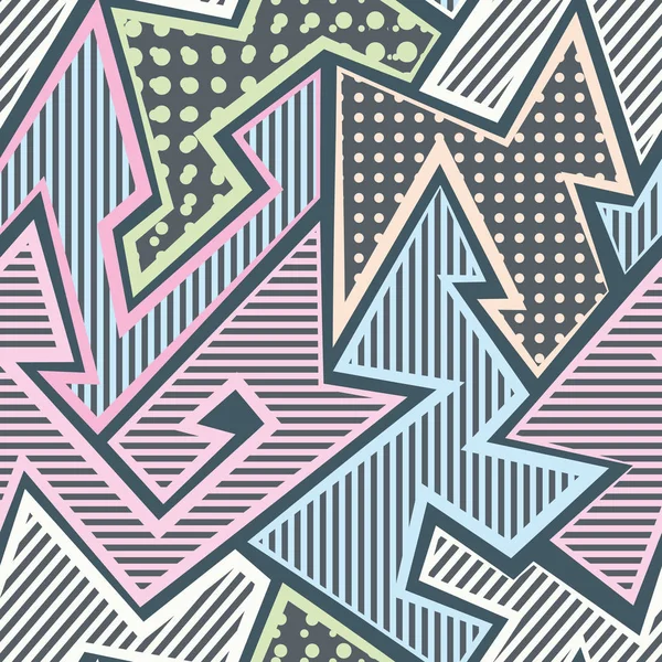 Grunge geometric seamless pattern — Stock Vector