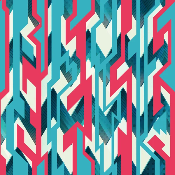 レトロな幾何学的なシームレス パターン — ストックベクタ