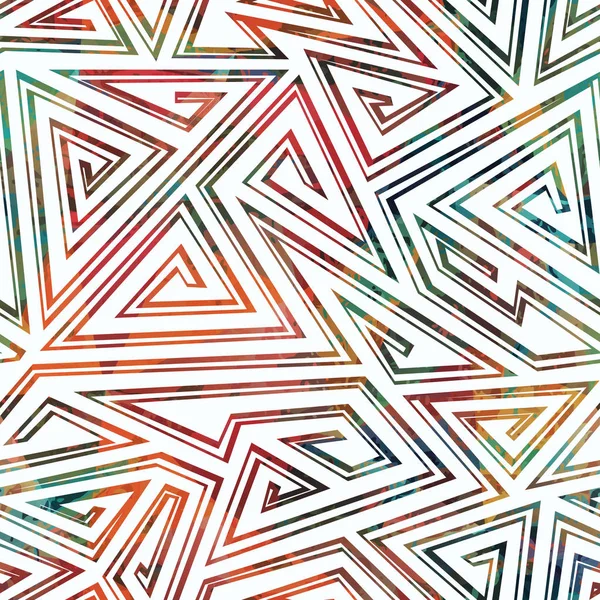 Labyrinthe motif géométrique sans couture — Image vectorielle