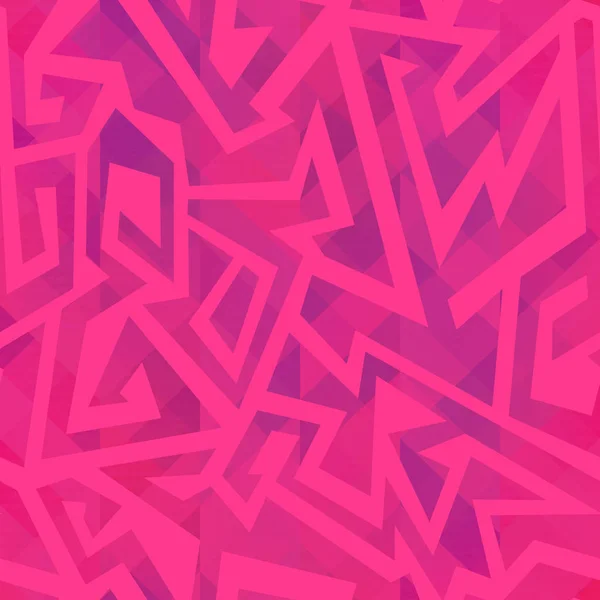 Ροζ γεωμετρικό σχέδιο άνευ ραφής με αποτέλεσμα του grunge — Διανυσματικό Αρχείο
