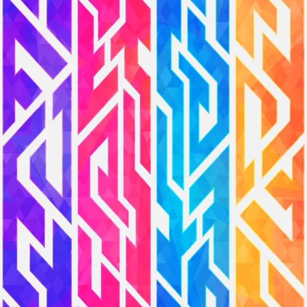Regenbogenfarbe geometrisches nahtloses Muster — Stockvektor