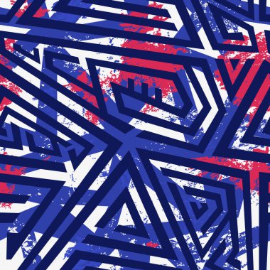 mavi zigzag pürüzsüz desen.