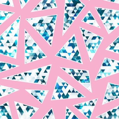 pembe üçgen seamless modeli.