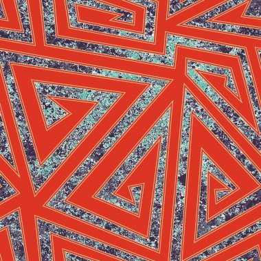 Grunge desenli, pürüzsüz bir labirent deseni.