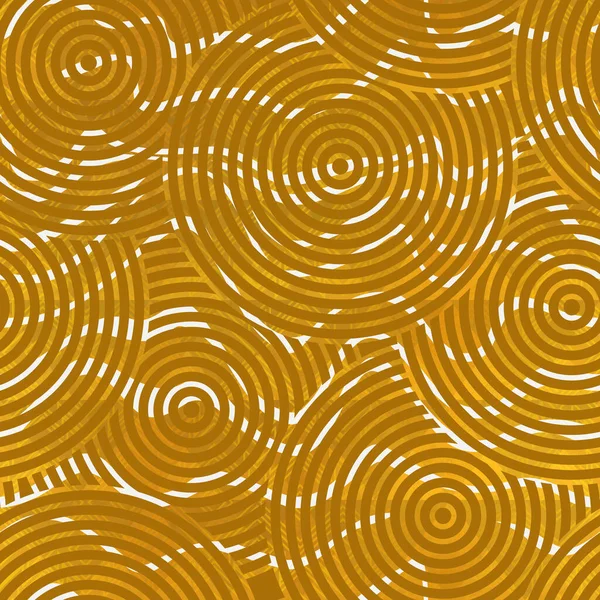 Abstrakte gelbe Kreis nahtlose Muster. — Stockvektor