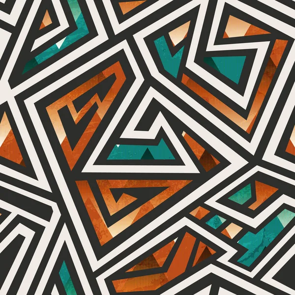 African geometric seamless pattern. — Stock Vector