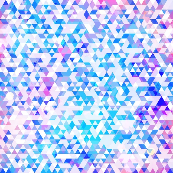 Blue color grunge triangle pattern — Stock Vector