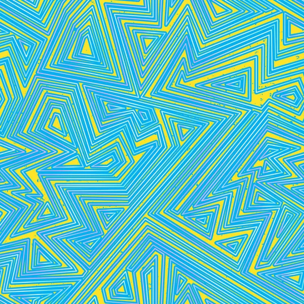 Blå färg labyrint sömlöst mönster. — Stock vektor