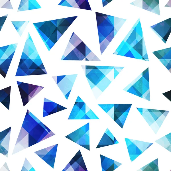 Triangle bleu motif sans couture . — Image vectorielle