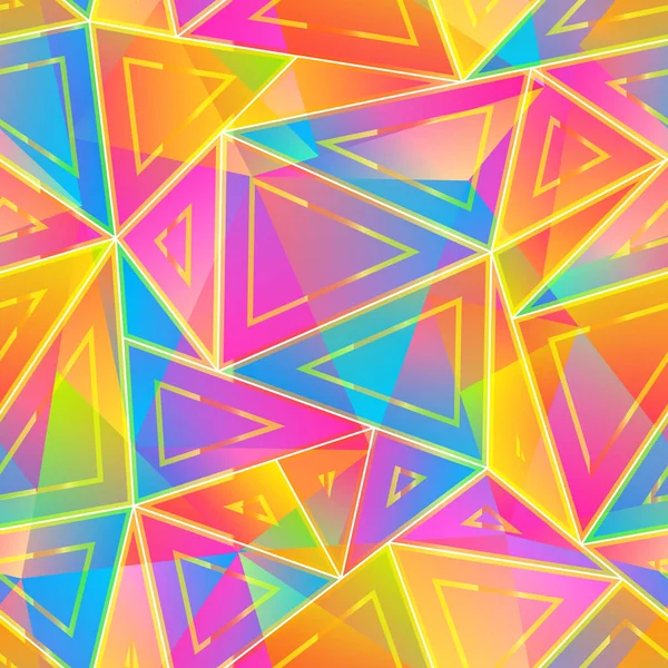 Ljusa triangel seamless mönster. — Stock vektor