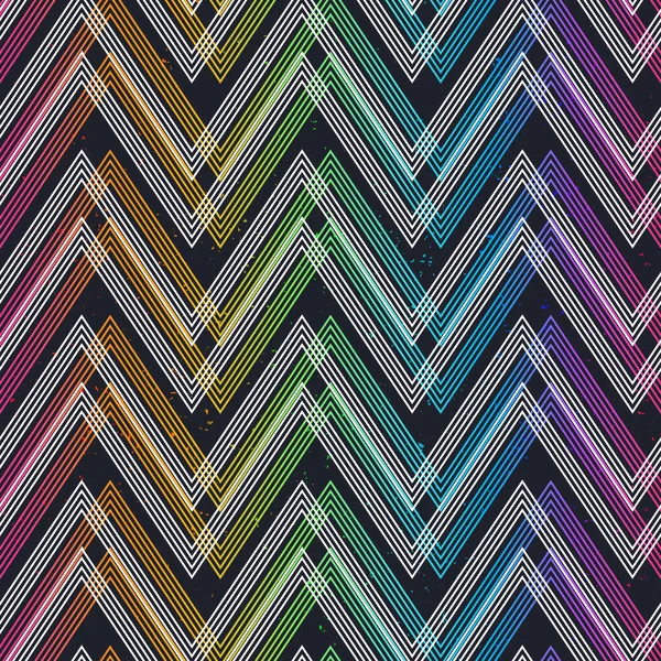 Gekleurde zigzag naadloze patroon. — Stockvector
