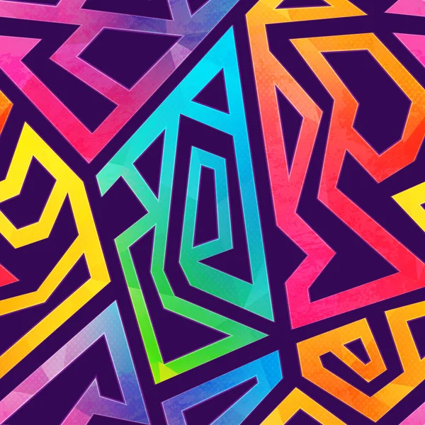 Graffiti motif géométrique avec effet grunge — Image vectorielle