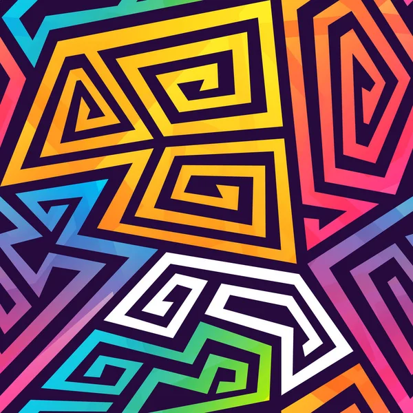 Graffiti motif géométrique sans couture — Image vectorielle