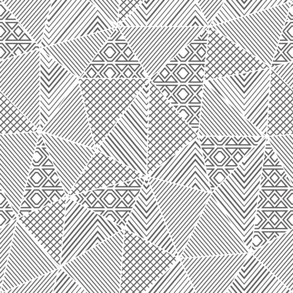 Monochrome triangle seamless pattern — Stock Vector