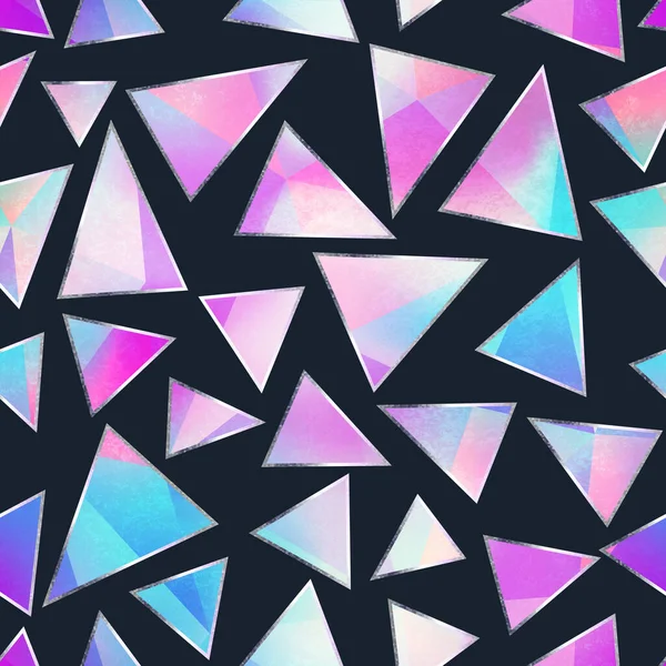Purple triangle seamless pattern. — Stock Vector