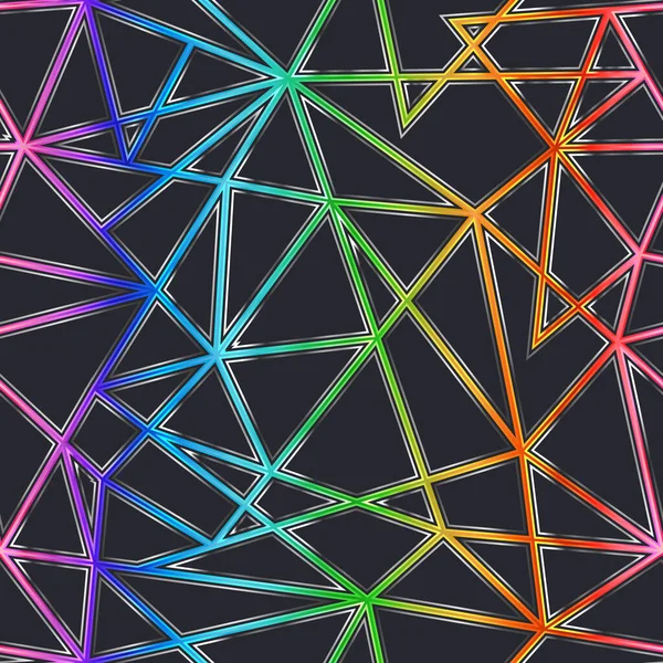 Regenboog kleurenpatroon driehoek naadloze. — Stockvector