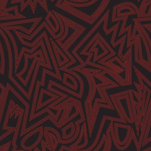 Röd färg tribal sömlösa mönster — Stock vektor