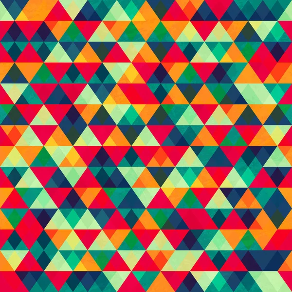 Retro triangle seamless pattern_2. — Stock Vector