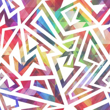 Soyut renkli geometrik desen.