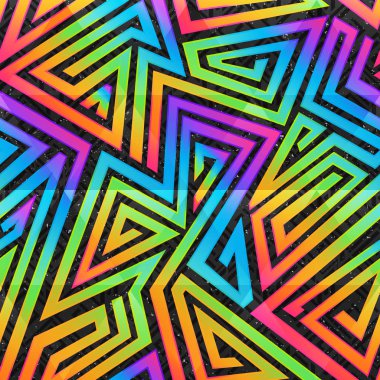 Gökkuşağı labirent seamless modeli.