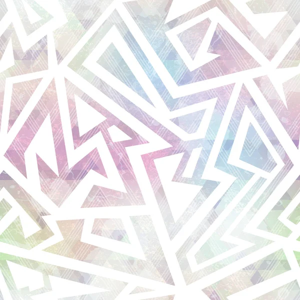 Pastel geometric grunge pattern. — 스톡 벡터