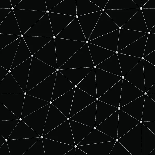 Couleur noire motif triangle bas polygone — Image vectorielle