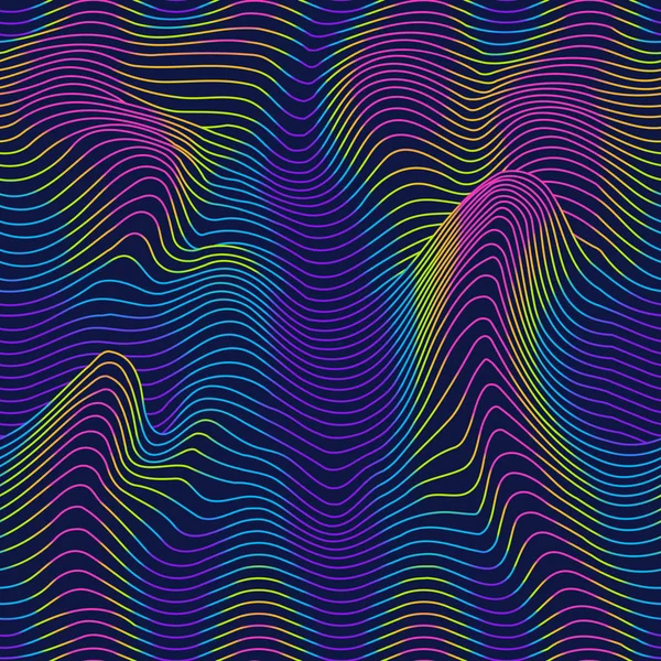 Farbige Welle nahtlose Muster — Stockvektor