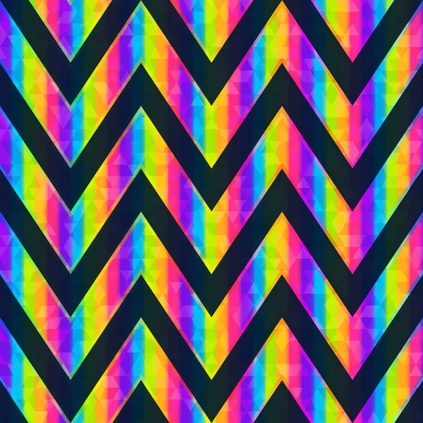 Rainbow zigzag naadloze patroon — Stockvector