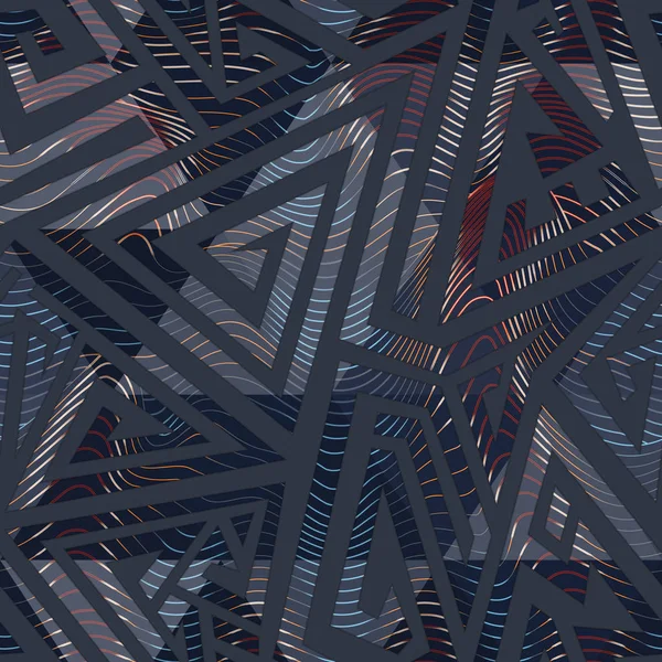 Urban color geometric maze pattern — Stock Vector