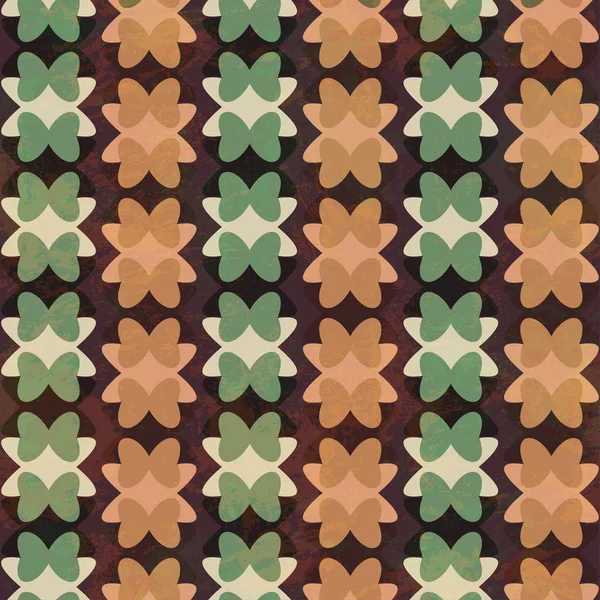 Retro geometric flowers seamless pattern — Stock Photo, Image