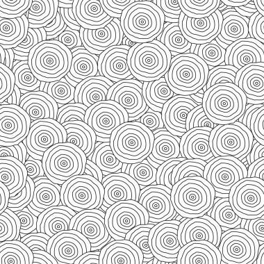 abstract monochrome circles seamless pattern
