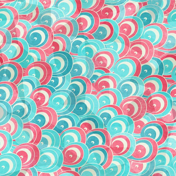 Espirales de color abstracto patrón sin costura con efecto grunge —  Fotos de Stock