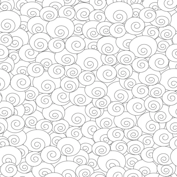 Abstrakcyjny monochromatyczny spiralny bezszwowy wzór — Zdjęcie stockowe