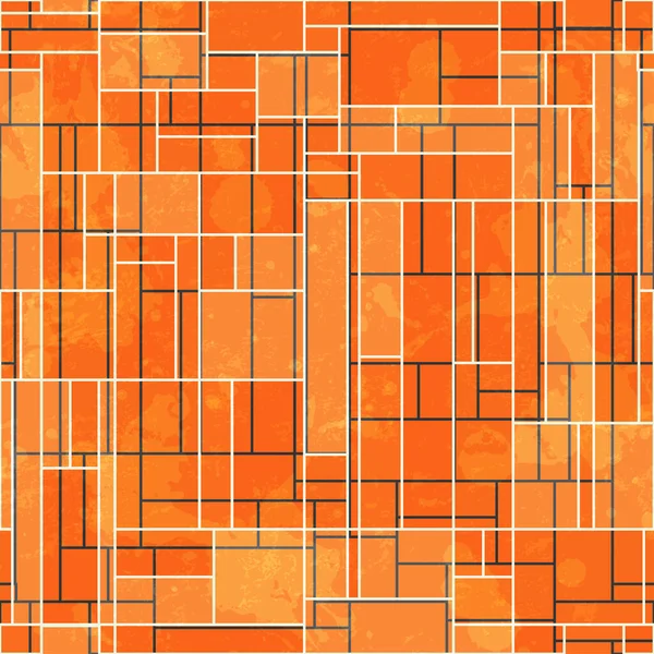 Abstract orange rectangle seamless pattern with grunge effect — Stock Photo, Image