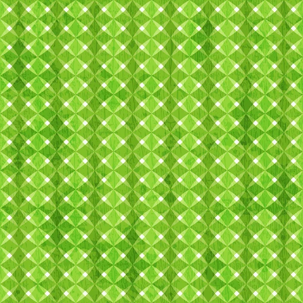Green rhombus seamless pattern with grunge effect — Stock Photo, Image