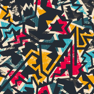 Kumaş geometrik pürüzsüz desen grunge etkisi