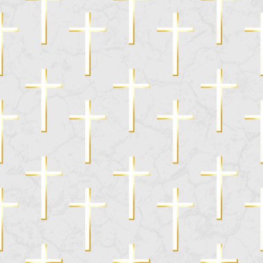 Grunge efektli altın haç deseni